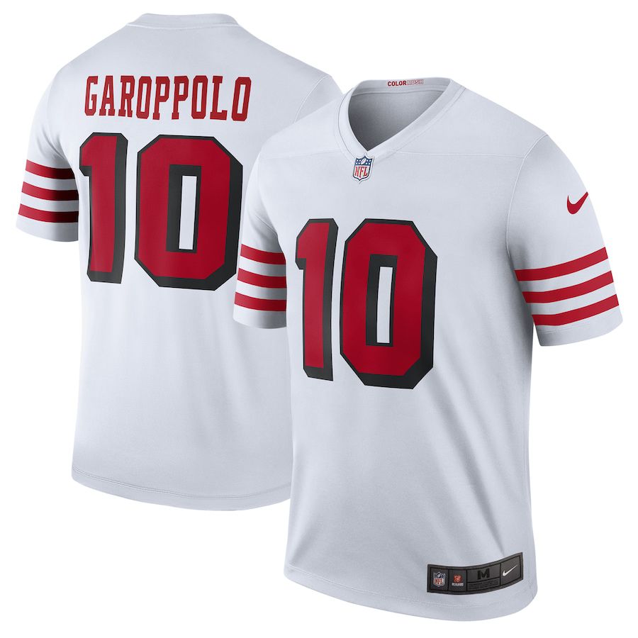 Men San Francisco 49ers 10 Jimmy Garoppolo Nike White Color Rush Legend Player NFL Jersey